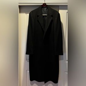 John W Nordstrom Wool Cashmere Overcoat Black 46L